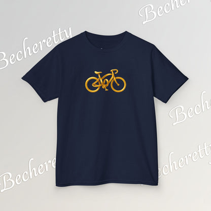 Artistic "Golden Bike" Tee Becheretty - Perfect for Sports Fans, Birthday Gifts, Playdates, Summer Fun