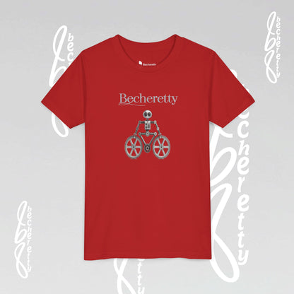 Youth T'Shirt - Becheretty Graphic Design - Cool Robot Bicycle - Perfect for Bike Lovers
