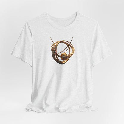 T-Shirt - Golden Abstract Orb Graphic Art Becheretty - Perfect for everyday wear with a refined, contemporary edge.