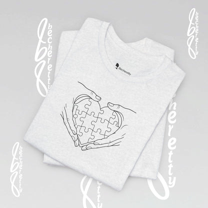 Autism Awareness T-Shirt  "My Heart is Yours" - Becheretty Minimalist design - Unisex, casual wear.