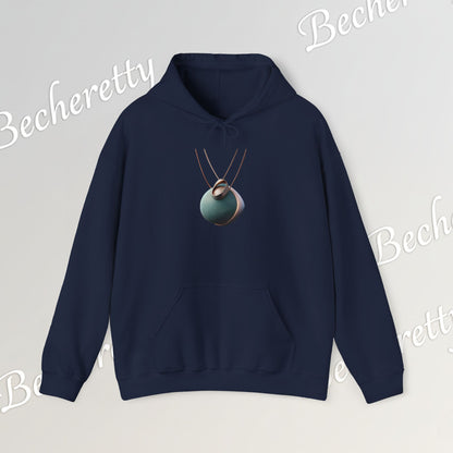 Abstract 3D Geometric Necklace Hoodie - Art Graphic Becheretty - Unisex, Original Gift for Friends