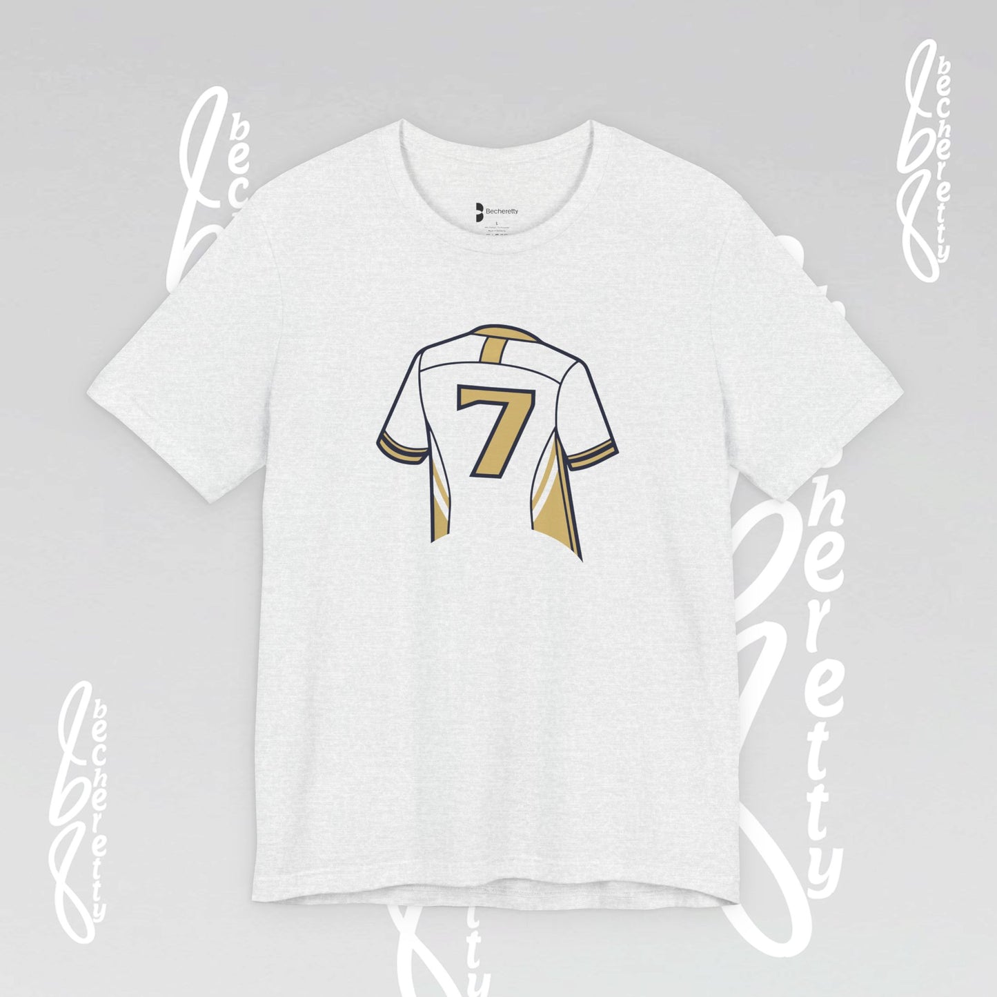 T-shirt - Number 7 GOAL - Art Graphic Minimalist Becheretty - Casual Wear - Team Spirit