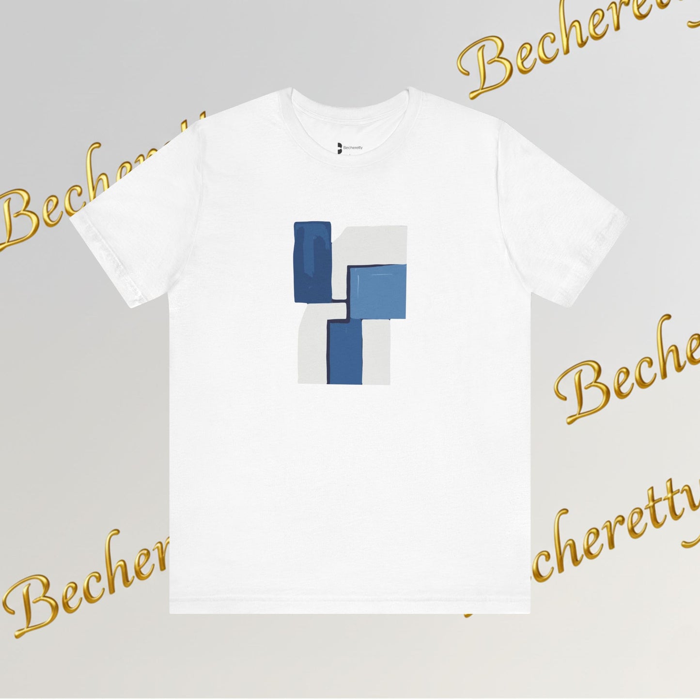 Abstract Wave Short Sleeve Tee - Art Minimalist Becheretty - Perfect for Art Lovers -Casual Wear