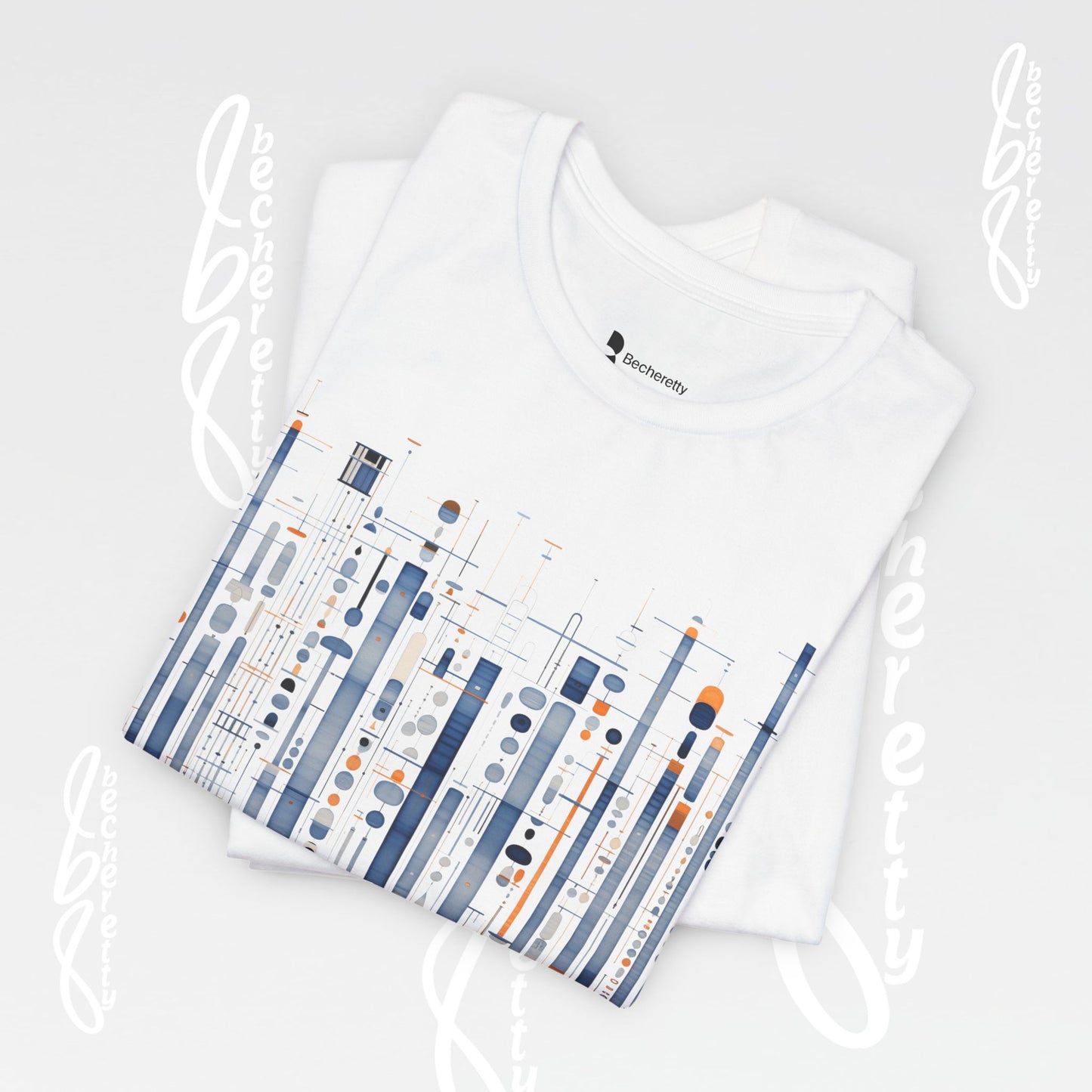 Urban Frequencies T-Shirt - Modern Geometric Graphic Becheretty - Wear the city. Feel the rhythm.