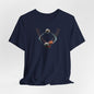 Abstract Orbital Necklace Tee - Art Graphic Minimalist Becheretty - Wearable artwork