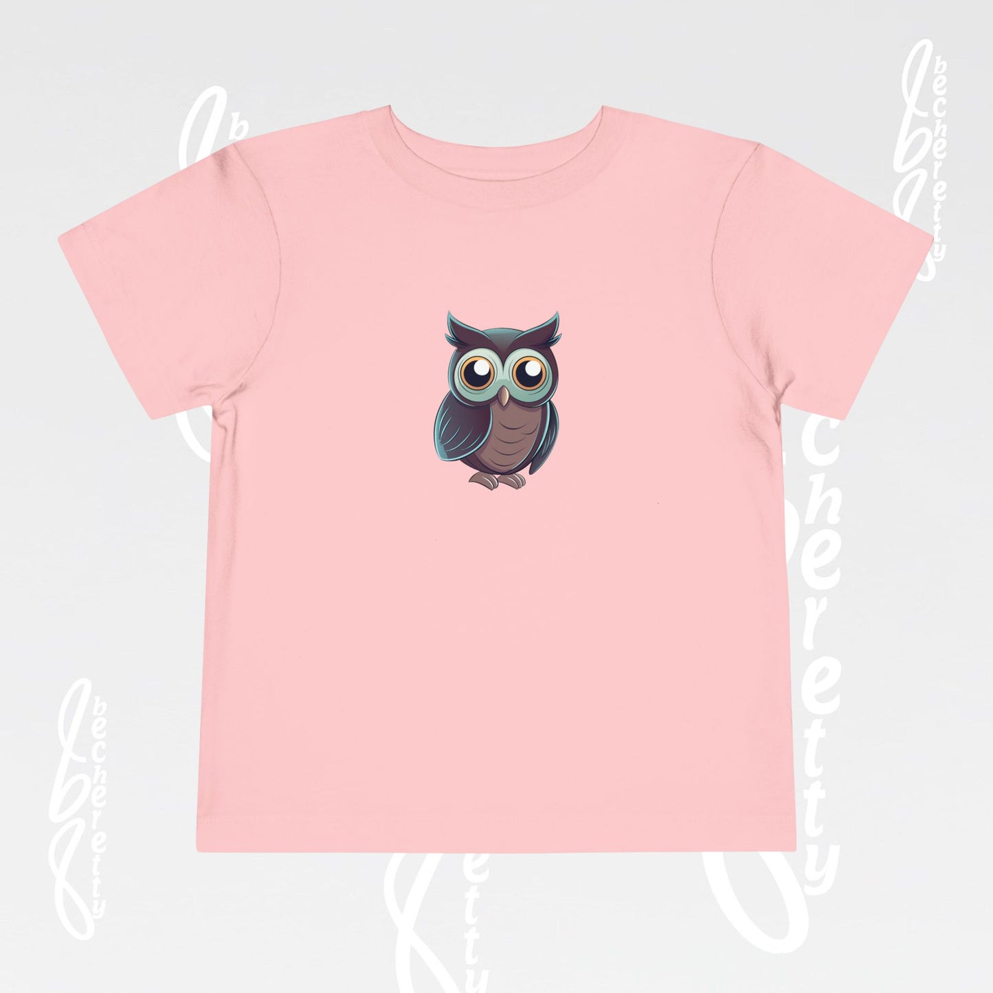 Owl Toddler Tee - Cute & Comfortable Short Sleeve Shirt for Kids - Art Graphic Becheretty