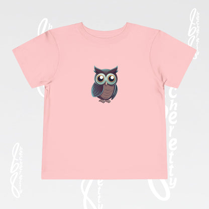 Owl Toddler Tee - Cute & Comfortable Short Sleeve Shirt for Kids - Art Graphic Becheretty