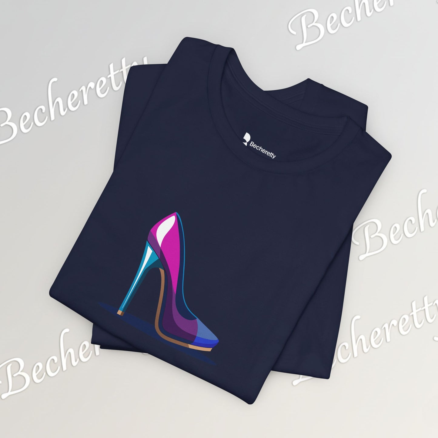 Colorful futuristic Stiletto T‑Shirt - Art Graphic Becheretty - A nod to your unique fashion style
