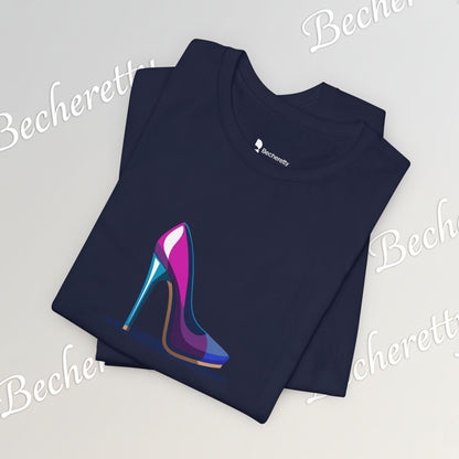 Colorful futuristic Stiletto T‑Shirt - Art Graphic Becheretty - A nod to your unique fashion style
