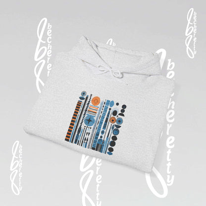Modern Geometry Hoodie "Urban Totems" Art Graphic Becheretty - Timeless, versatile, and unmistakably modern.