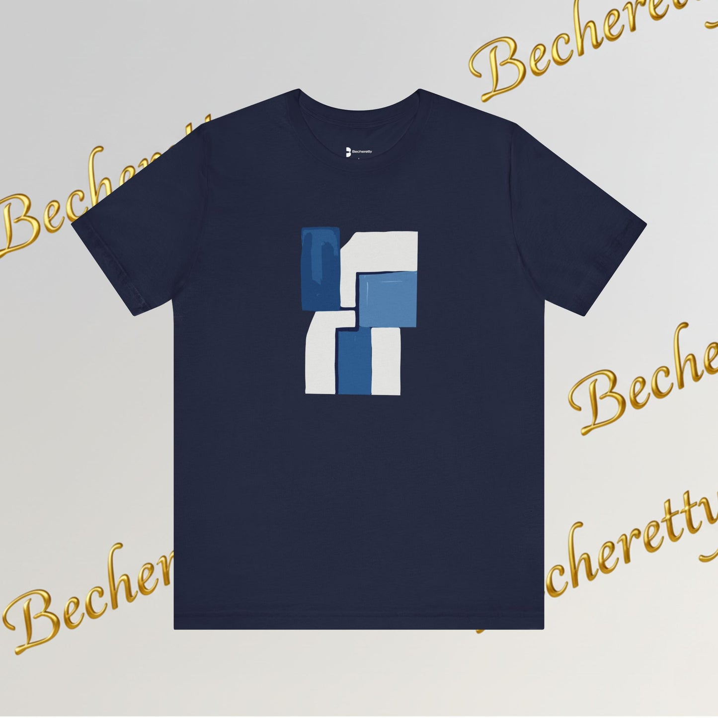 Abstract Wave Short Sleeve Tee - Art Minimalist Becheretty - Perfect for Art Lovers -Casual Wear