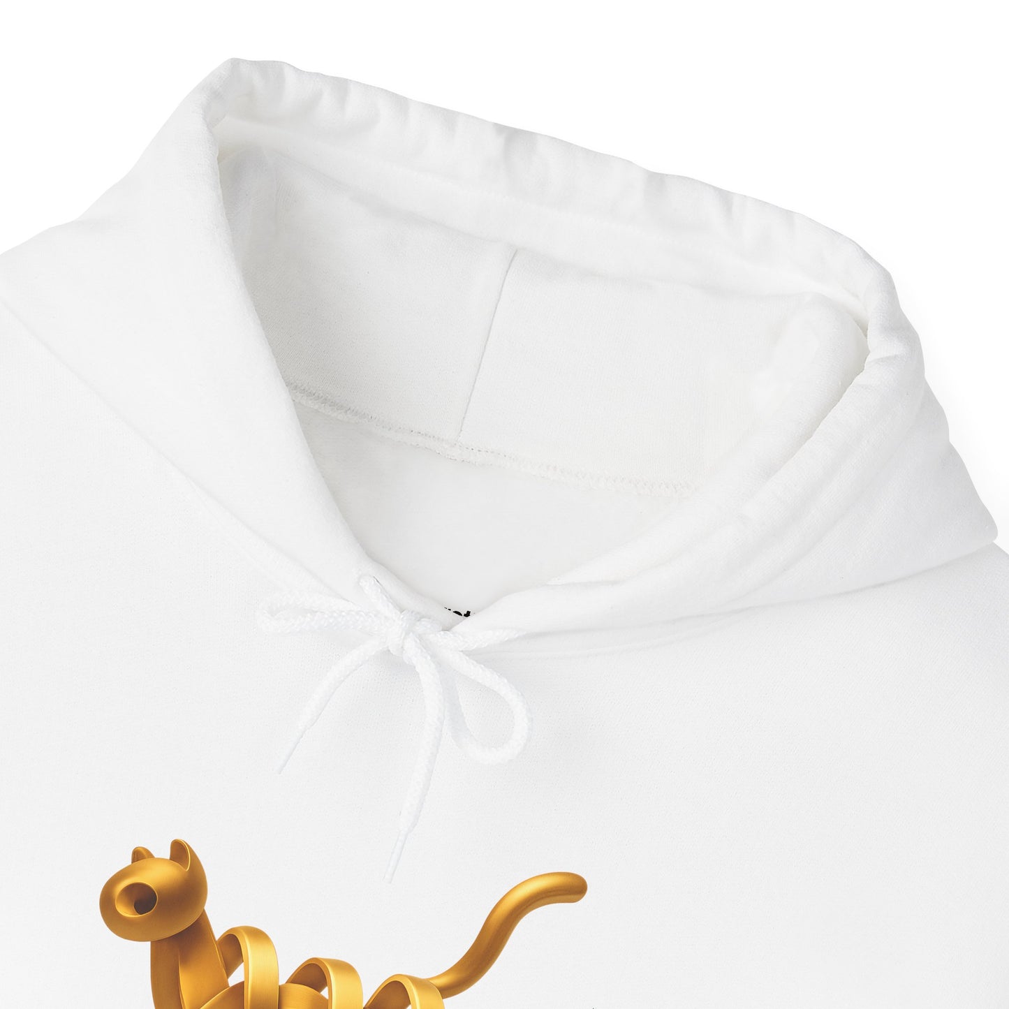 Golden Cat. Minimalist Graphic Hoodie Becheretty - Modern, and Effortlessly Etylish - Perfect for everyday wear with an artistic edge.
