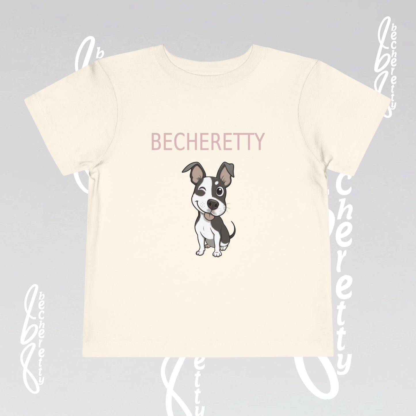 Toddler T-Shirt - Cheerful Winking Frenchie Doggy - Great choice for birthdays, playdates, and everyday wear.