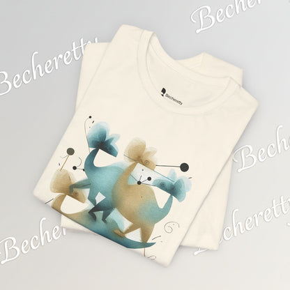 Abstract Balance "Dino"  Modern Graphic T-Shirt - Art Graphic Becheretty - Original abstract Illustration