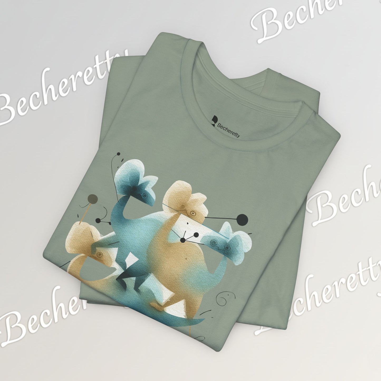 Abstract Balance "Dino"  Modern Graphic T-Shirt - Art Graphic Becheretty - Original abstract Illustration