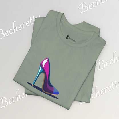 Colorful futuristic Stiletto T‑Shirt - Art Graphic Becheretty - A nod to your unique fashion style