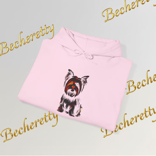 Yorkshire Hoodie- Art Graphic  Becheretty - A great gift idea for Yorkie lovers & friends.