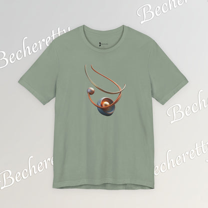 Artistic Graphic T-Shirt Becheretty - Stylish Necklace Design - Casual Wear, Gift for Art Lovers, Summer Fashion, Everyday Comfort