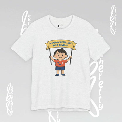 Autism Awareness T-shirt - Different, Not Less - Graphic Becheretty - Casual & Spread Positivity