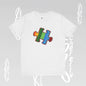 Colorful Puzzle Piece Tee - Art Graphic Becheretty - Support Autism Awareness, and Neurodiversity