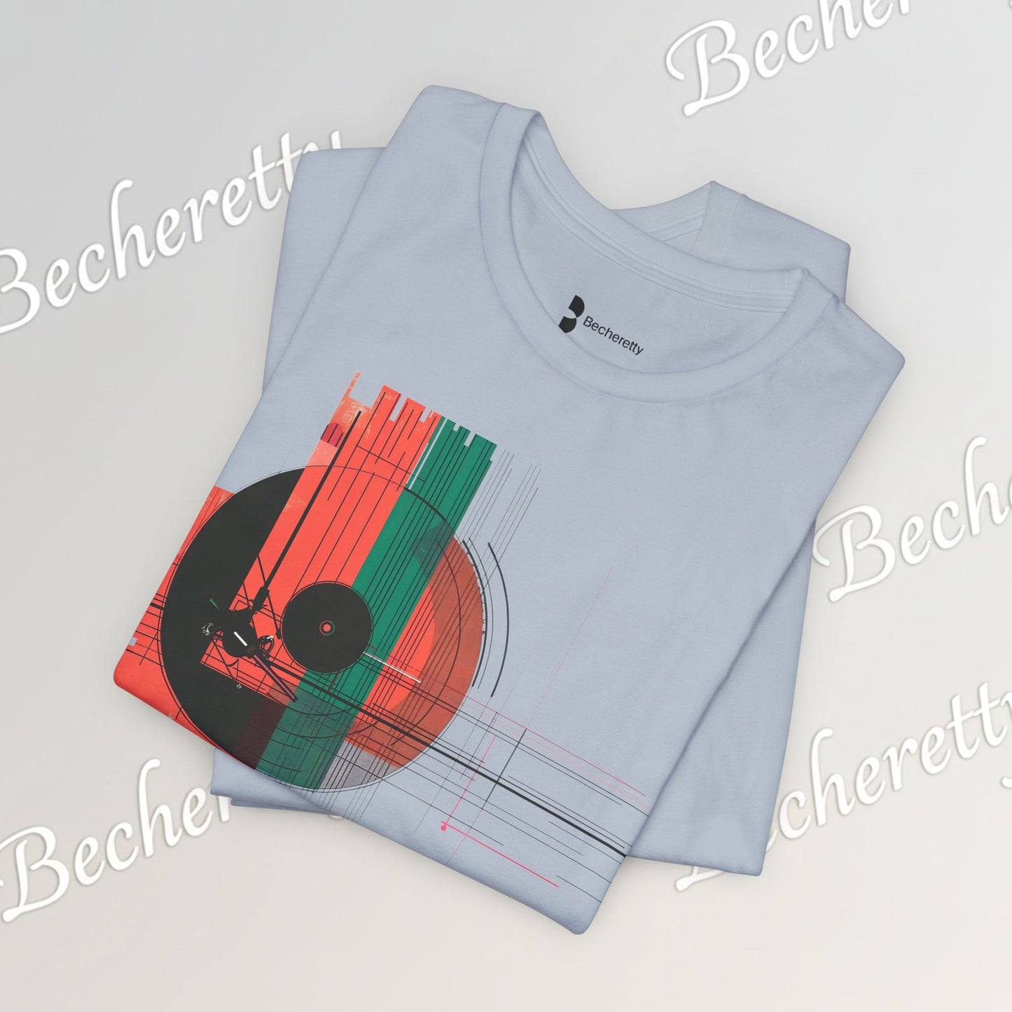 Minimalist Cubist Vinyl Tee - Art Graphic Becheretty - Spin your style in a new direction.