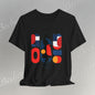Luminous Silhouette T-Shirt - Bauhaus-inspired geometric shapes - Art Graphic Minimalist Becheretty