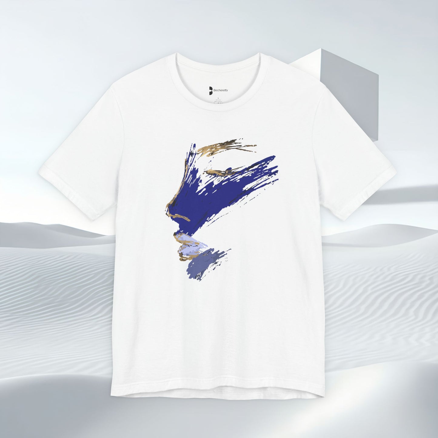 Midnight Motion Abstract Brushstroke T-Shirt — Original Art Minimalist Becheretty