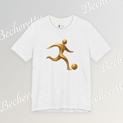 Soccer Player Gold Icon Tee - Graphic Art Minimalist Becheretty - Perfect Gift - Casual Wear