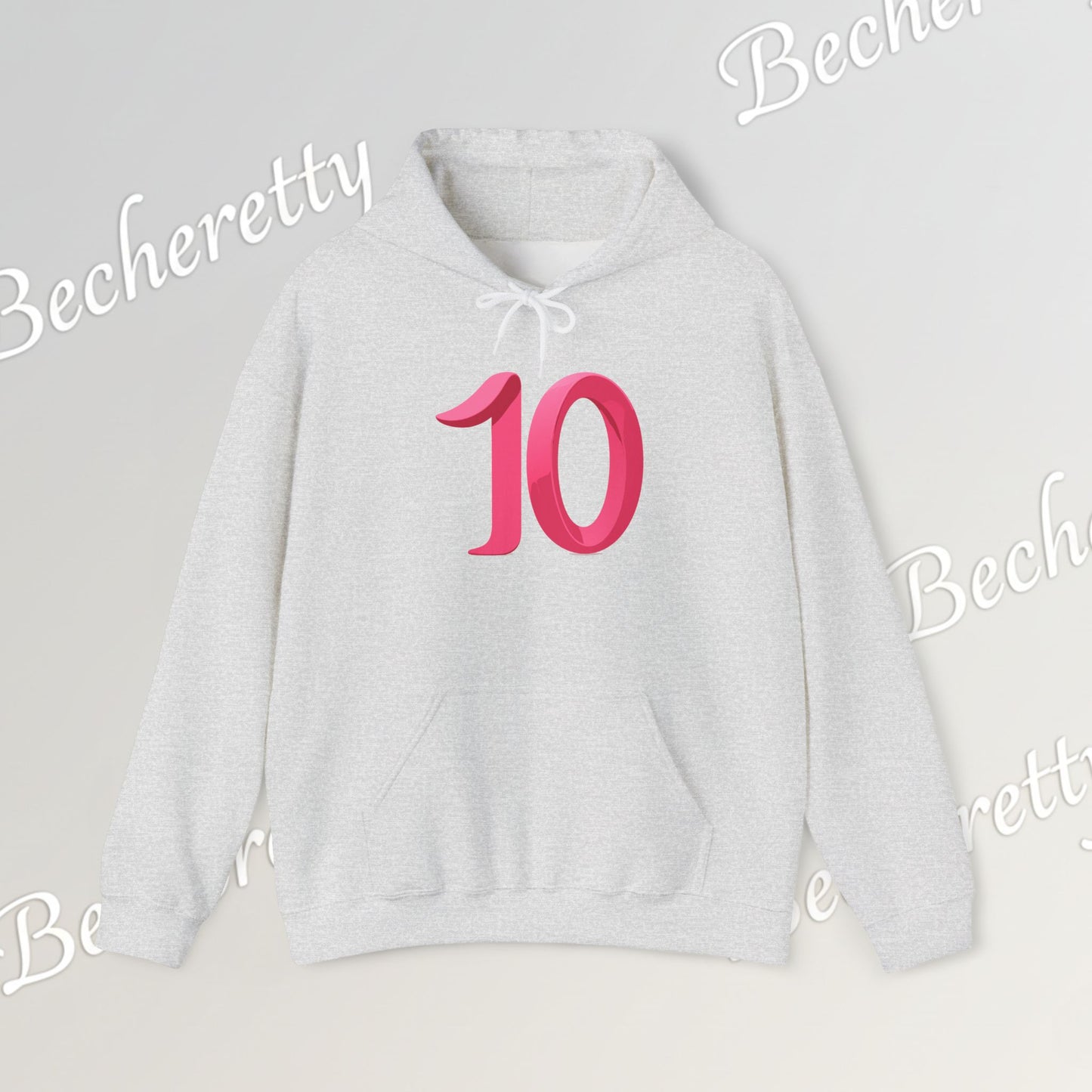 The "Perfect 10" Signature Hoodie - Art Minimalist Becheretty - Perfect balance between soft aesthetics and high-impact style.