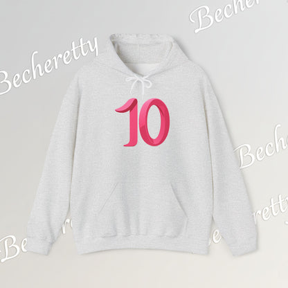 The "Perfect 10" Signature Hoodie - Art Minimalist Becheretty - Perfect balance between soft aesthetics and high-impact style.