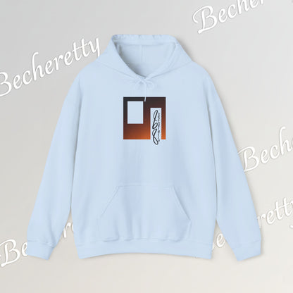 "The Horizon" Abstract Script Hoodie - Art Minimalist Becheretty - Everyday wear - Artistic & Cozy
