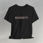 Minimalist Logo Tee Becheretty - Short Sleeve- Casual Style, Unisex - Relaxed Fit Top - Everyday wear