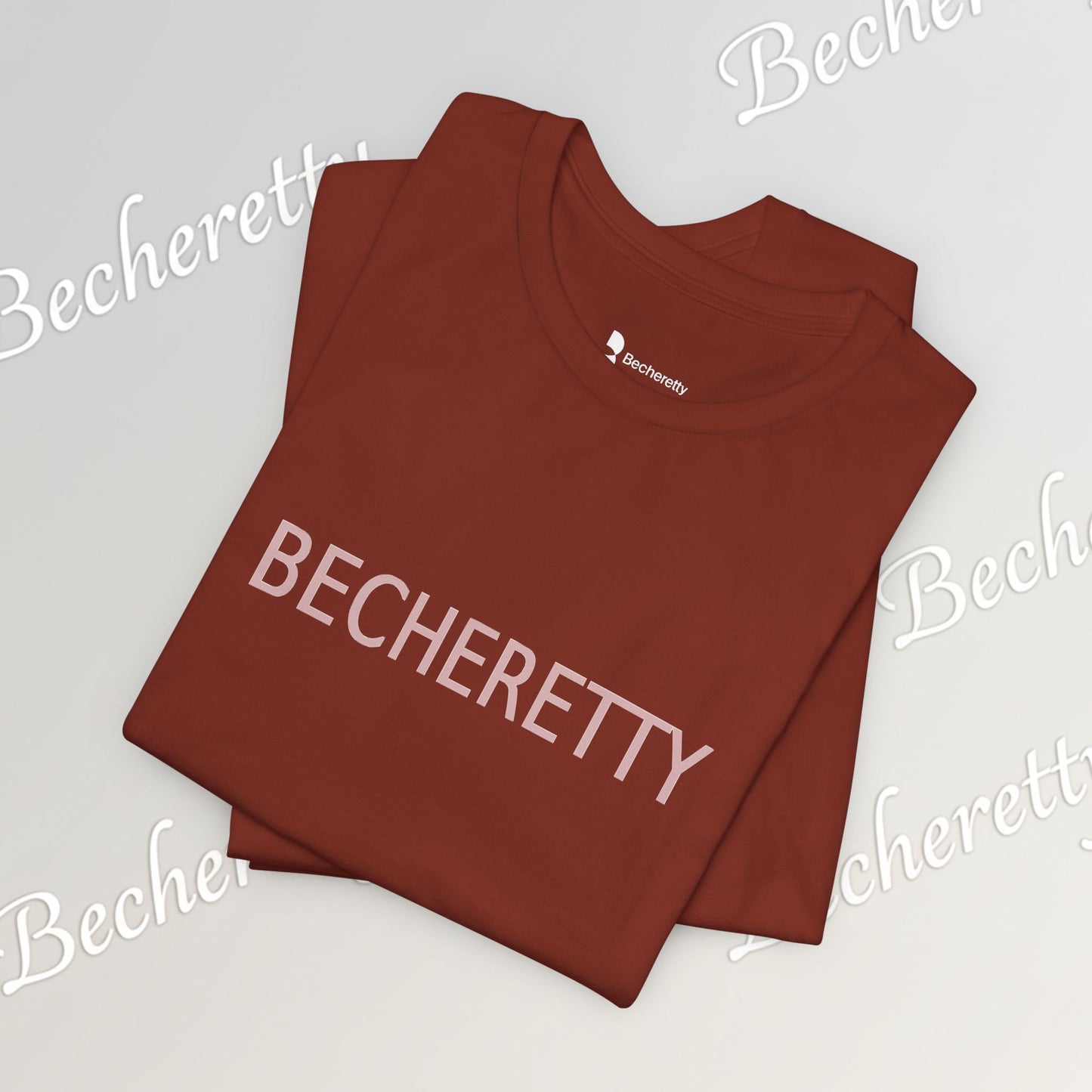 Minimalist Logo Tee Becheretty - Short Sleeve- Casual Style, Unisex - Relaxed Fit Top - Everyday wear