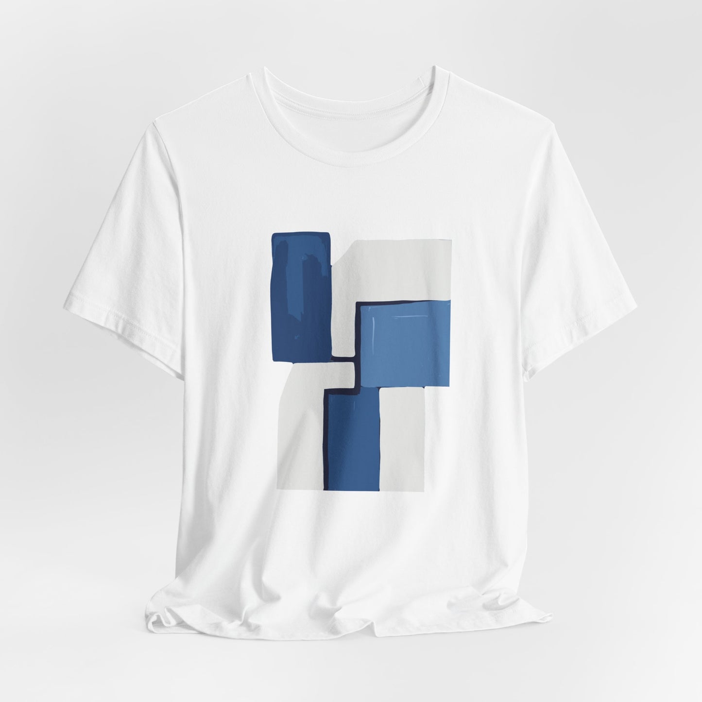Abstract Wave Short Sleeve Tee - Art Minimalist Becheretty - Perfect for Art Lovers -Casual Wear
