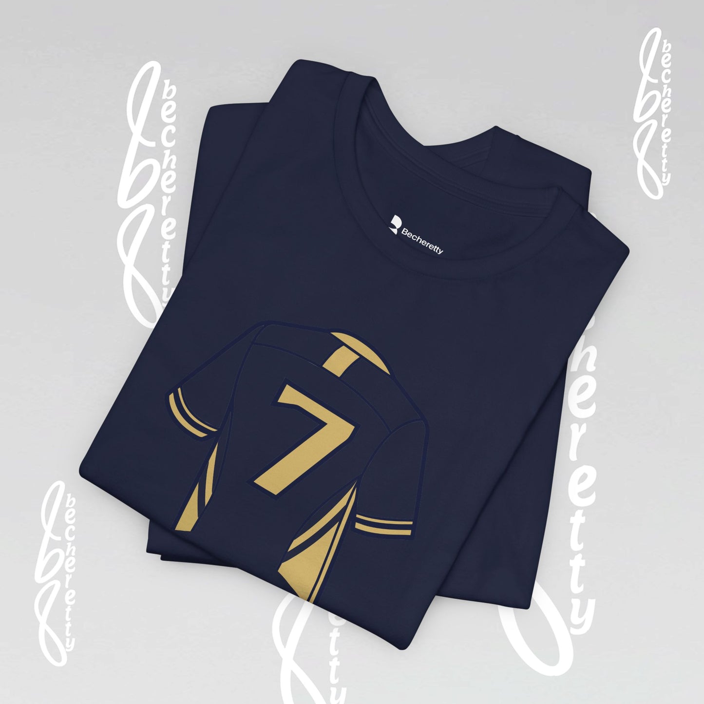 T-shirt - Number 7 GOAL - Art Graphic Minimalist Becheretty - Casual Wear - Team Spirit