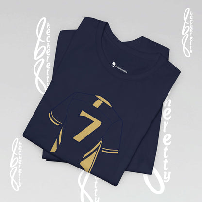 T-shirt - Number 7 GOAL - Art Graphic Minimalist Becheretty - Casual Wear - Team Spirit