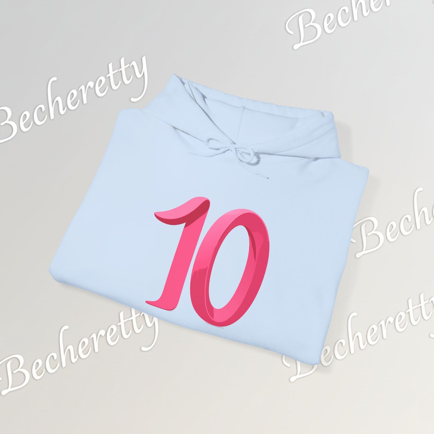 The "Perfect 10" Signature Hoodie - Art Minimalist Becheretty - Perfect balance between soft aesthetics and high-impact style.