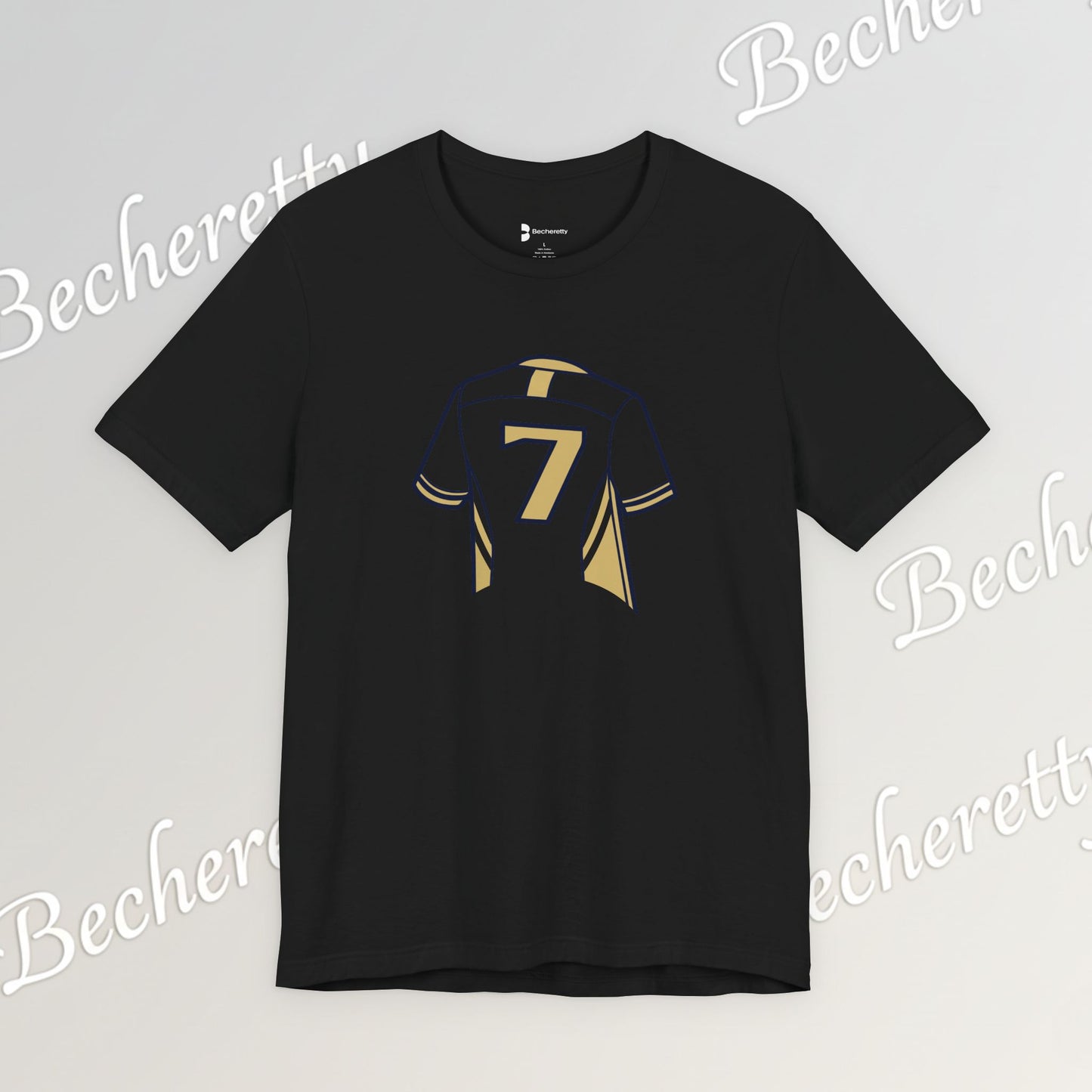 T-shirt - Number 7 GOAL - Art Graphic Minimalist Becheretty - Casual Wear - Team Spirit