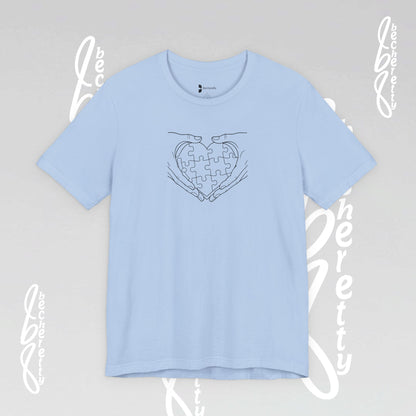 Autism Awareness T-Shirt  "My Heart is Yours" - Becheretty Minimalist design - Unisex, casual wear.