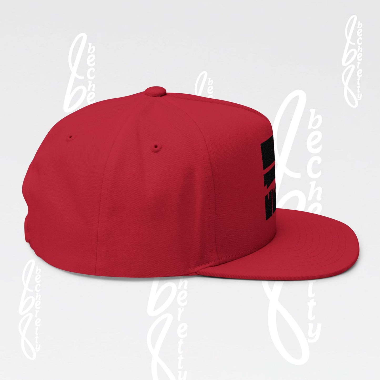 Baseball Cap - Art Graphic Becheretty - Stylish Embroidered Flat Bill Cap for Trendsetters
