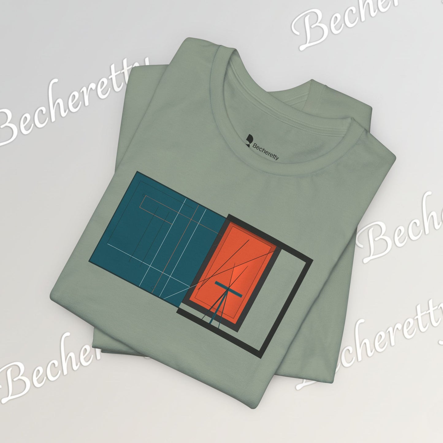 Minimalist Window Sunset T‑Shirt — Modern Geometric Home Vibe Tee - Art Graphic Becheretty