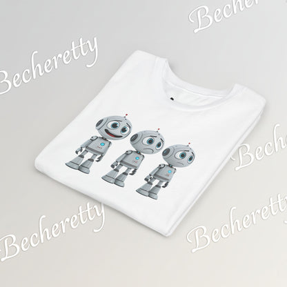 Youth T-Shirt  "Three Funny Kid Robots" Art Graphic Becheretty - Perfect for expressing your daily mood without saying a word