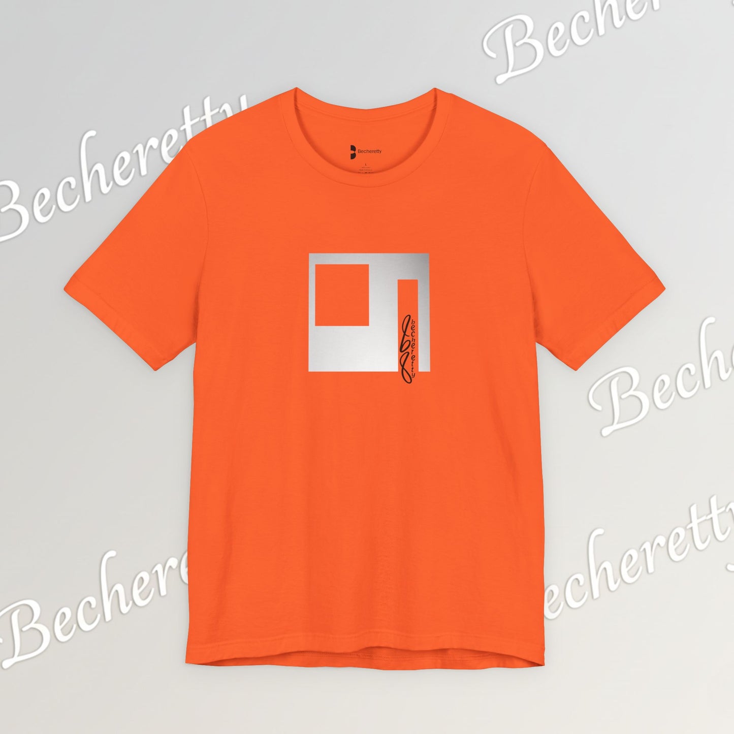 Cubist Portal Premium Tee - Minimalist Art Graphic Becheretty - Design that merges architectural precision and abstract expressionism.