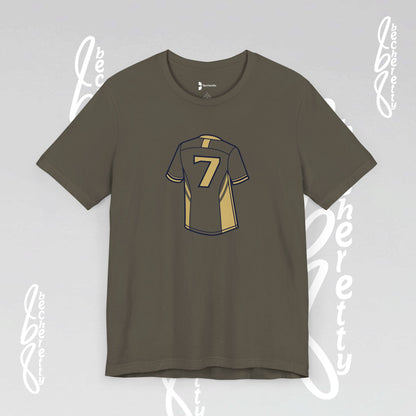 Soccer T-shirt - Number 7 - Unisex - Minimalist graphic Becheretty - Casual Wear - Team Spirit