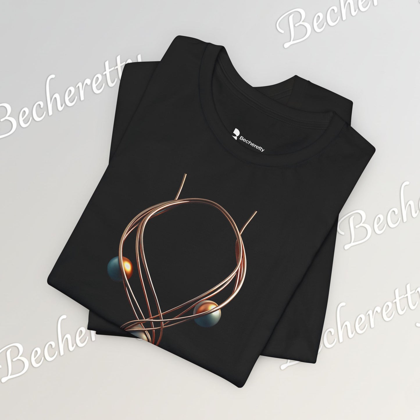 Art Graphic  Necklace "Mystic Orb" Minimalist Tee Becheretty - Wearable Art work - Unique design