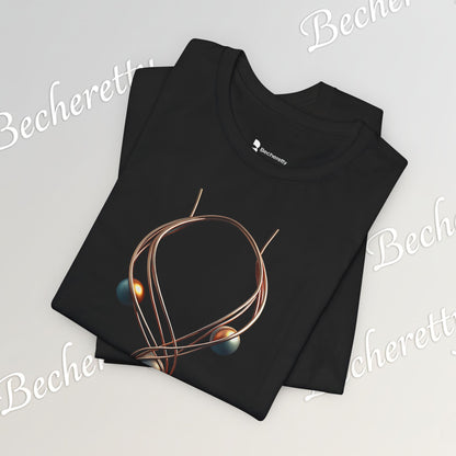 Art Graphic  Necklace "Mystic Orb" Minimalist Tee Becheretty - Wearable Art work - Unique design
