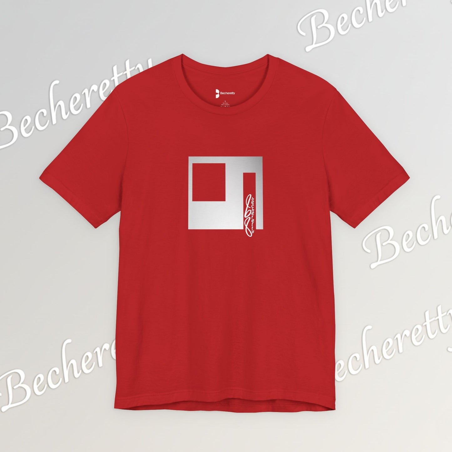 Cubist Portal Premium Tee - Minimalist Art Graphic Becheretty - Design that merges architectural precision and abstract expressionism.