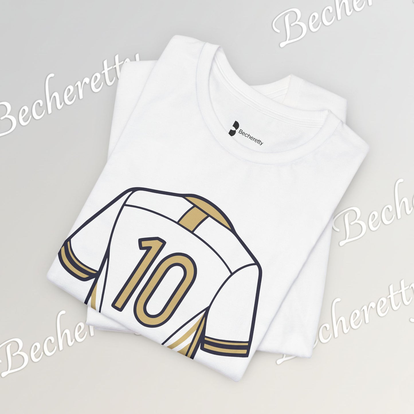Soccer T-Shirt Number 10 - Art Minimalist Becheretty - Game Day - Casual wear - Perfect Gift for Soccer Lovers
