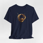 T-Shirt - Golden Abstract Orb Graphic Art Becheretty - Perfect for everyday wear with a refined, contemporary edge.