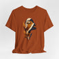 "Golden Profile" Abstract Graphic T‑Shirt – Art Minimalist Becheretty - Botanical inspiration